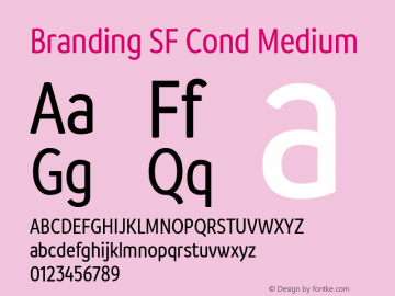 BrandingSF-CondMedium Version 1.000;hotconv 1.0.109;makeotfexe 2.5.65596;YWFTv17 Font Sample