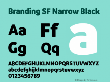Branding SF Narrow Black Version 1.000;hotconv 1.0.109;makeotfexe 2.5.65596;YWFTv17 Font Sample
