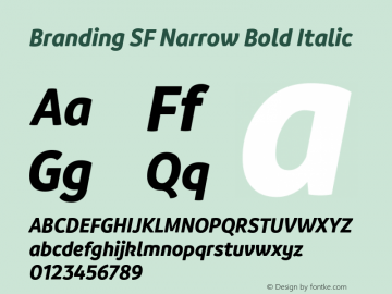 Branding SF Narrow Bold Italic Version 1.000;hotconv 1.0.109;makeotfexe 2.5.65596;YWFTv17图片样张