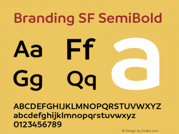 BrandingSF-SemiBold Version 1.000;hotconv 1.0.109;makeotfexe 2.5.65596;YWFTv17 Font Sample