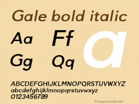 Gale bold italic 0.1.0;YWFTv17图片样张