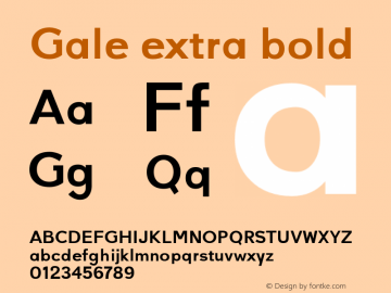 Gale-extrabold 0.1.0;YWFTv17 Font Sample