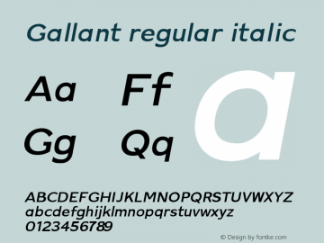 Gallant-regularitalic 0.1.0;YWFTv17 Font Sample