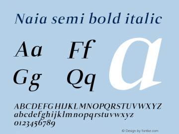 Naia-semibolditalic 0.1.0;YWFTv17图片样张