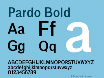 Pardo-bold 0.1.0;YWFTv17 Font Sample
