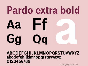 Pardo extra bold 0.1.0;YWFTv17 Font Sample