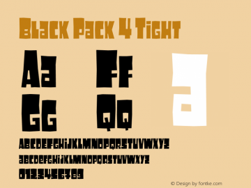 BlackPack4-Tight Version 1.000;PS 001.000;hotconv 1.0.88;makeotf.lib2.5.64775图片样张