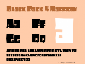 BlackPack4-Narrow Version 1.000;PS 001.000;hotconv 1.0.88;makeotf.lib2.5.64775图片样张