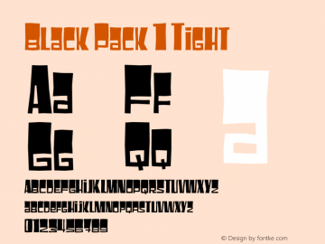 BlackPack1-Tight Version 1.000;PS 001.000;hotconv 1.0.88;makeotf.lib2.5.64775 Font Sample