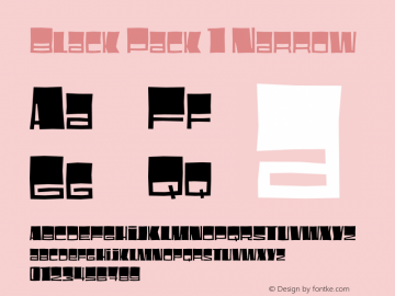 BlackPack1-Narrow Version 1.000;PS 001.000;hotconv 1.0.88;makeotf.lib2.5.64775图片样张