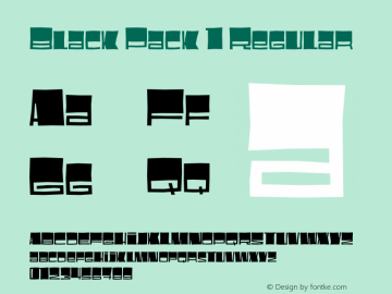 BlackPack1-Regular Version 1.000;PS 001.000;hotconv 1.0.88;makeotf.lib2.5.64775 Font Sample