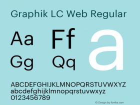 Graphik LC Web Regular Version 001.000 2009图片样张