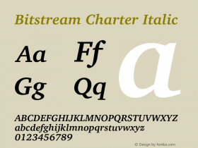 Bitstream Charter Bold Italic Version 3.100;PS 003.001;hotconv 1.0.38图片样张