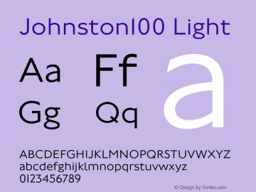 Johnston100 Light Version 1.00图片样张