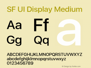 SFUIDisplay-Medium 11.0d44e2 Font Sample