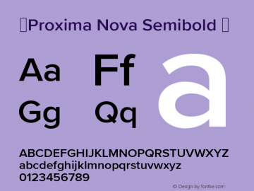 ☞Proxima Nova Semibold Version 3.012;com.myfonts.marksimonson.proxima-nova.semibold.wfkit2.iQGN Font Sample