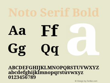 Noto Serif Bold Version 2.002; ttfautohint (v1.8.2)图片样张