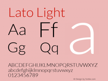 Lato-Light Version 1.104; Western+Polish opensource Font Sample