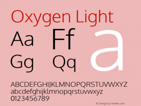 Oxygen Light Version Release 0.2.3 webfont; ttfautohint (v0.93.3-1d66) -l 8 -r 50 -G 200 -x 0 -w 