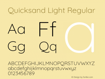 Quicksand Light Version 3.004图片样张