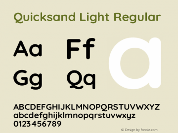 Quicksand Bold Version 3.004 Font Sample