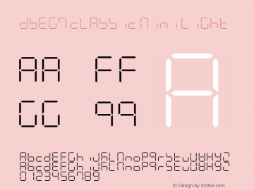 DSEG7 Classic Mini-Light Version 0.3图片样张