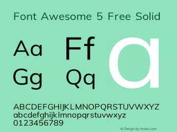 Font Awesome 5 Free Solid 329.984 (Font Awesome version: 5.9.0) Font Sample