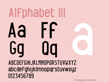 Alfphabet-III 001.001图片样张