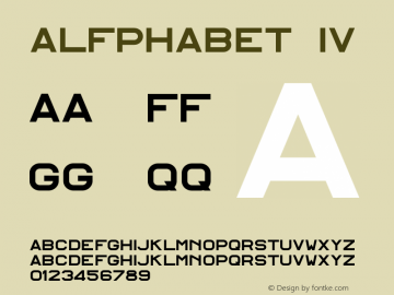 Alfphabet IV Version 001.000图片样张
