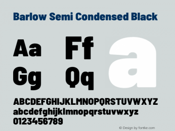 Barlow Semi Condensed Black Version 1.408;PS 001.408;hotconv 1.0.88;makeotf.lib2.5.64775 Font Sample