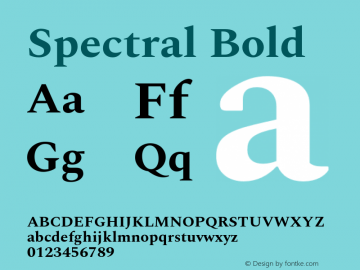 Spectral Bold Version 2.002图片样张