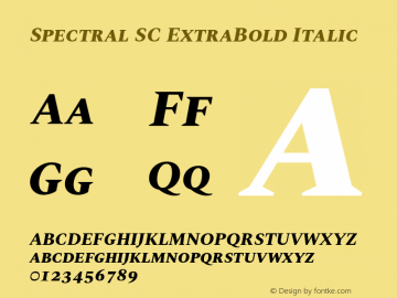 SpectralSC-ExtraBoldItalic Version 2.002图片样张