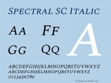SpectralSC-Italic Version 2.002图片样张