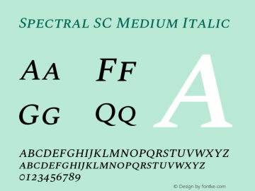 SpectralSC-MediumItalic Version 2.002图片样张