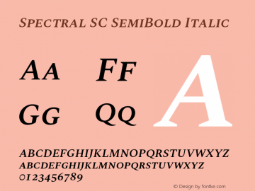 SpectralSC-SemiBoldItalic Version 2.002图片样张