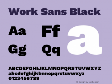 Work Sans Black Version 2.001;PS 002.001;hotconv 1.0.88;makeotf.lib2.5.64775图片样张