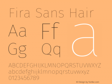 Fira Sans Hair Version 4.301图片样张