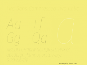 Fira Sans Compressed Two Italic Version 4.301图片样张