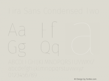 Fira Sans Condensed Two Version 4.301图片样张