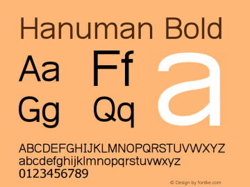 Hanuman Bold Version 2.00 August 14, 2011图片样张