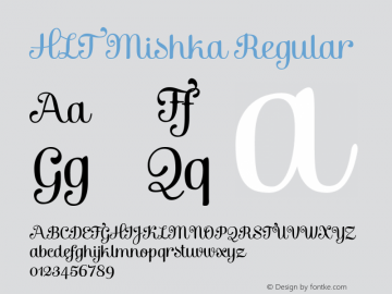 HLT Mishka Version 1.000 Font Sample