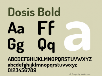 Dosis Bold Version 3.000图片样张