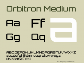 Orbitron Medium Version 2.000; ttfautohint (v1.8.2)图片样张