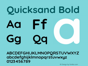 Quicksand Bold Version 3.000图片样张