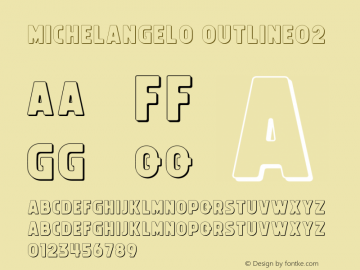 Michelangelo Outline02 Version 1.002;Fontself Maker 3.2.2图片样张