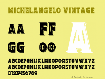 Michelangelo Vintage Version 1.003;Fontself Maker 3.2.2图片样张