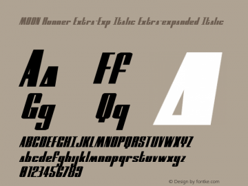 MOON Runner Extra-Exp Italic Version 1.1; 2012图片样张