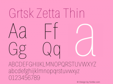 Grtsk Zetta Thin Version 1.000图片样张