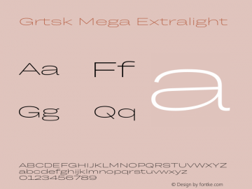 Grtsk Mega Extralight Version 1.000图片样张