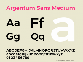 Argentum Sans Medium Version 2.00;August 24, 2019;FontCreator 11.5.0.2425 64-bit Font Sample